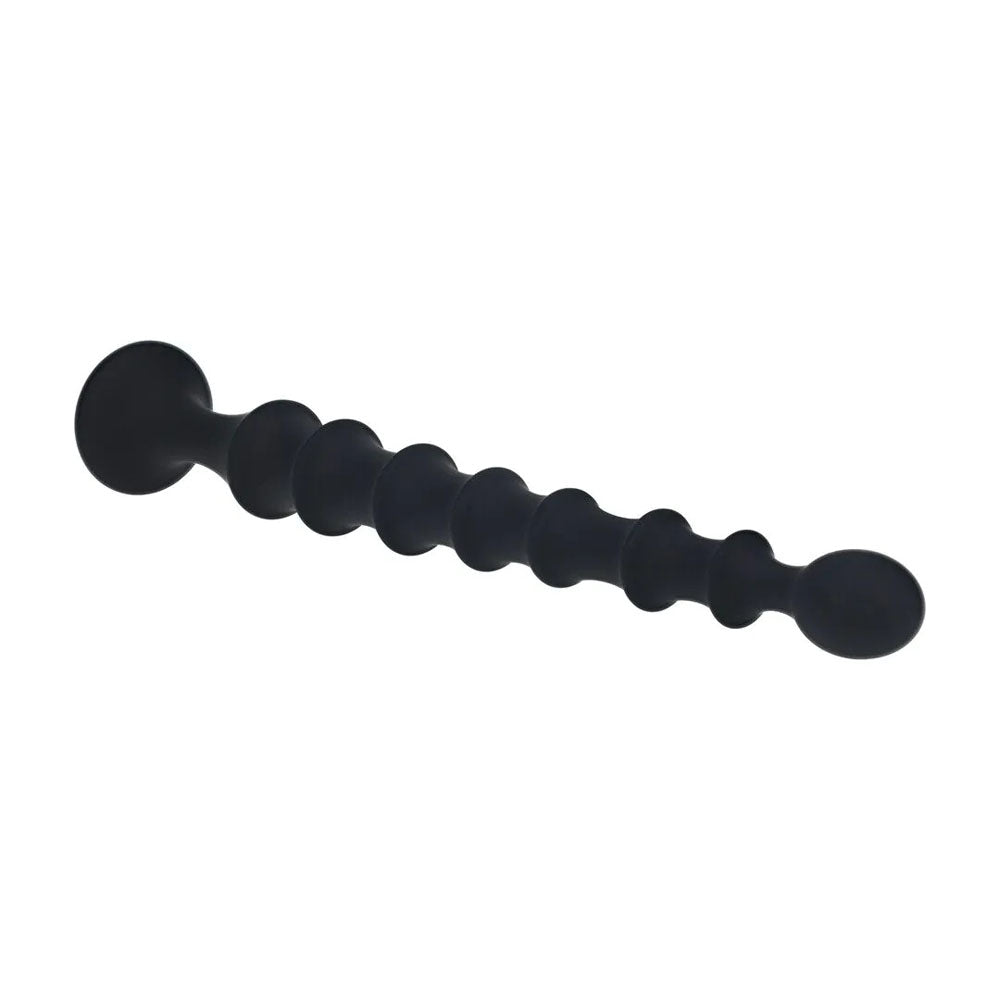 Levelz Ribbed Silicone Flared Anal Probe 26.7 cm – Textured Silicone Anal Beads > Anal Range > Anal Beads