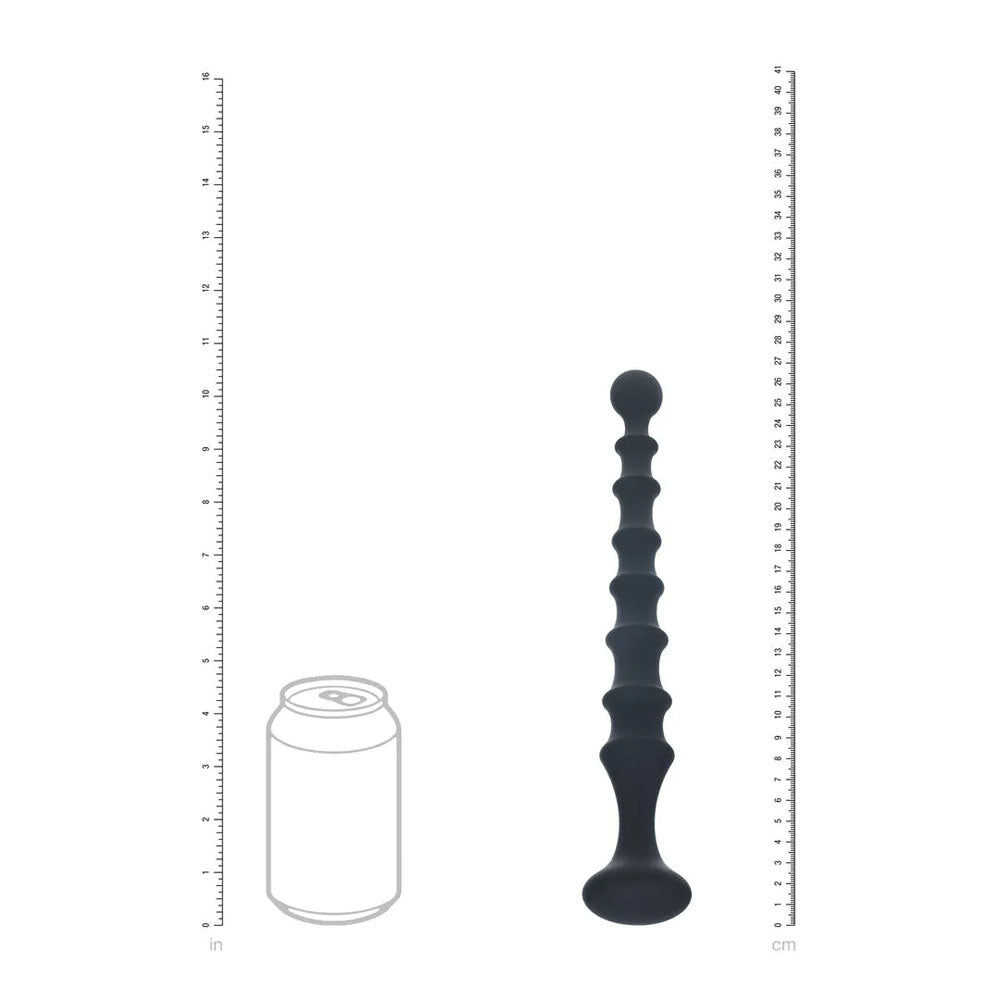 Levelz Ribbed Silicone Flared Anal Probe 26.7 cm – Textured Silicone Anal Beads > Anal Range > Anal Beads