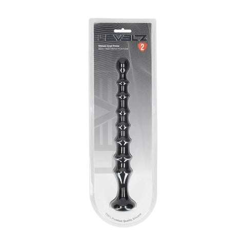 Levelz Ribbed Silicone Flared Anal Probe 26.7 cm – Textured Silicone Anal Beads > Anal Range > Anal Beads