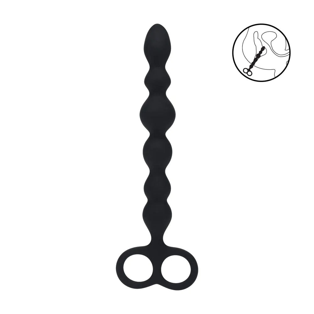 Levelz Beaded Silicone Anal Probe (24.5 cm) – Slim Flexible Anal Beads Secondary image