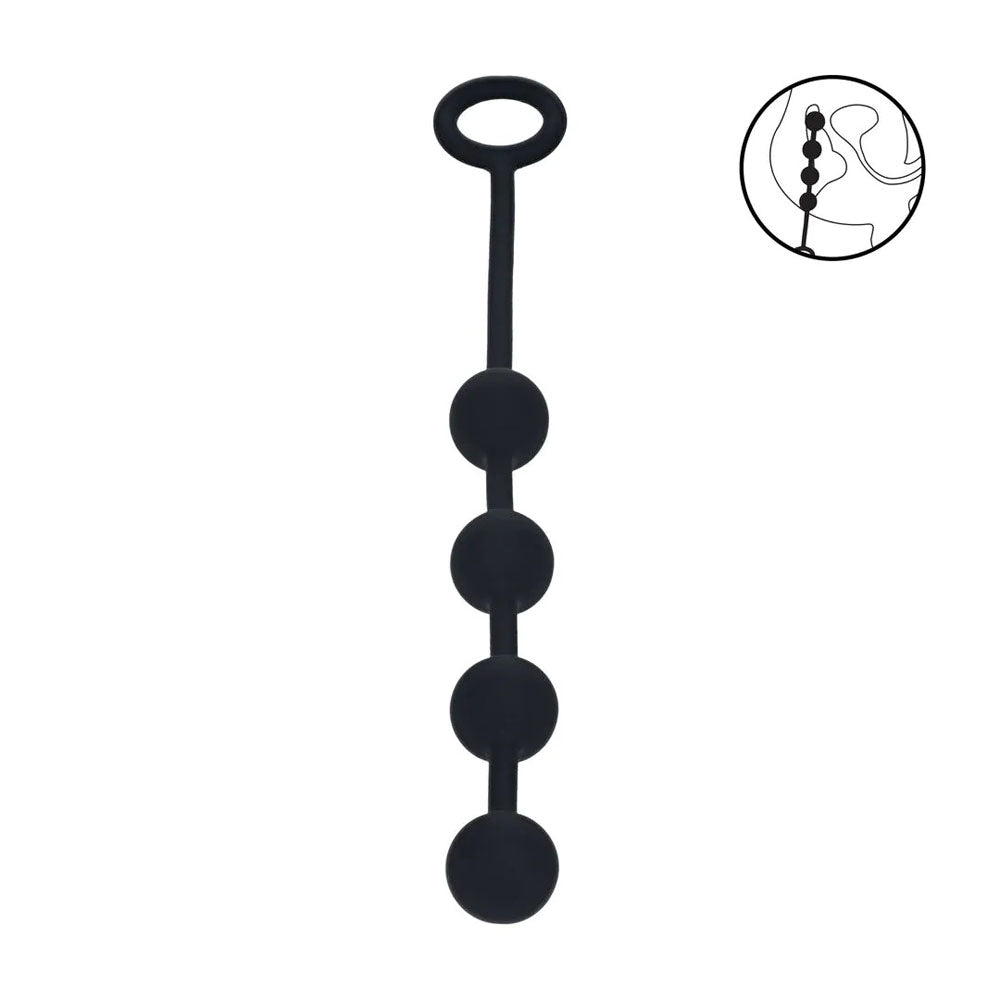 Levelz Round Silicone Small Anal Balls 23 cm 20 mm – Slim Flexible Silicone Anal Balls > Anal Range > Anal Beads