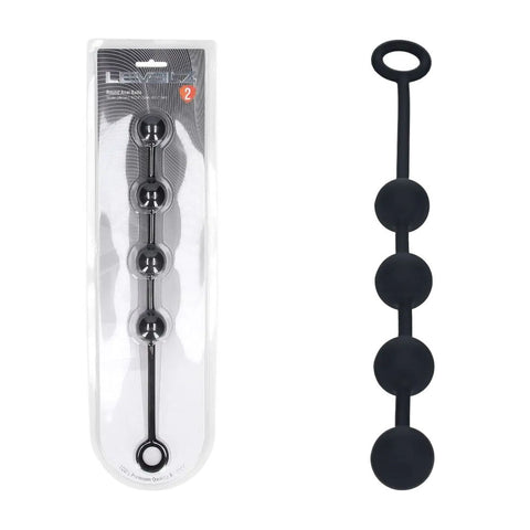 Levelz Round Silicone Medium Anal Balls 20mm Diameter 32cm Length – Premium Silicone Anal Balls Black > Anal Range > Anal Beads