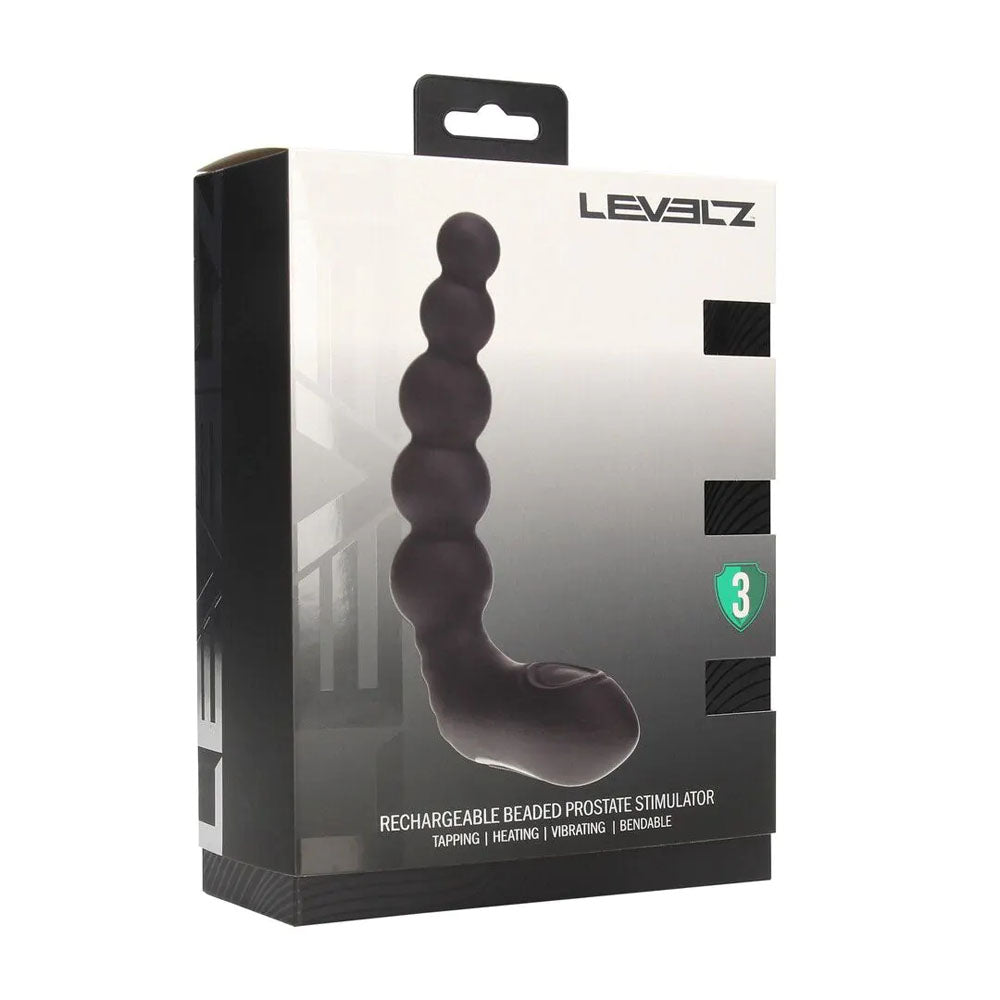 LEVELZ Rechargeable Beaded Prostate Massager – USB Rechargeable Heating and Vibrating Prostate Massager > Anal Range > Prostate Plugs