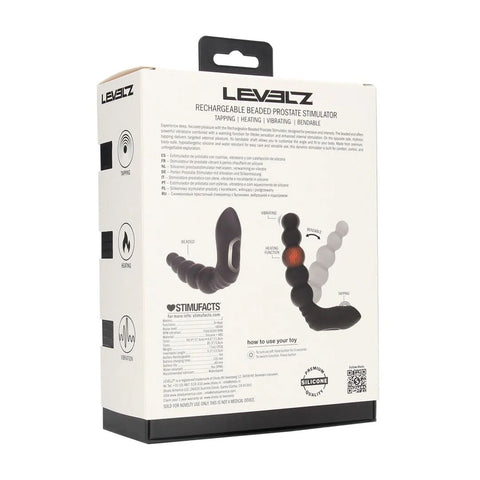 LEVELZ Rechargeable Beaded Prostate Massager – USB Rechargeable Heating and Vibrating Prostate Massager > Anal Range > Prostate Plugs