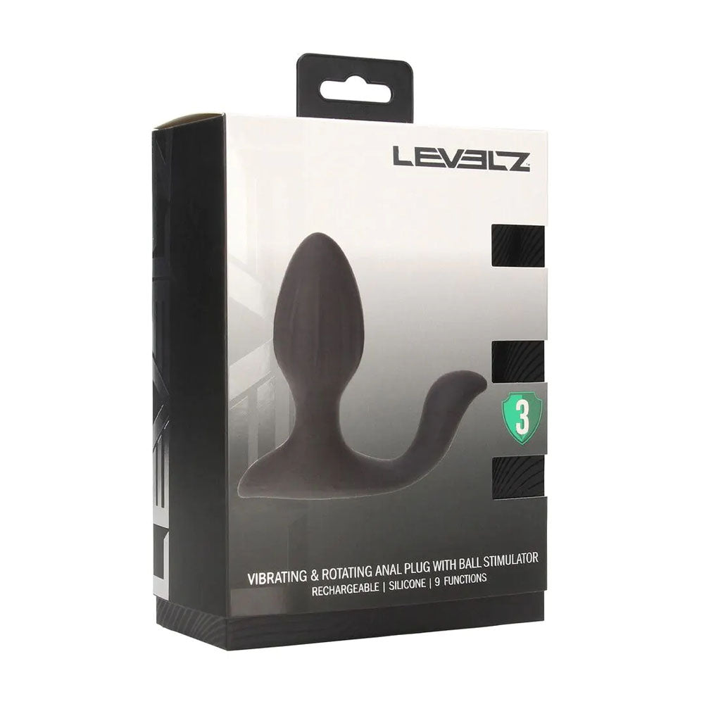 Levelz Vibrating and Rotating Anal Plug with Ball Stimulator (USB Rechargeable) – Vibrating Butt Plug 10.7 cm > Anal Range > Prostate Plugs