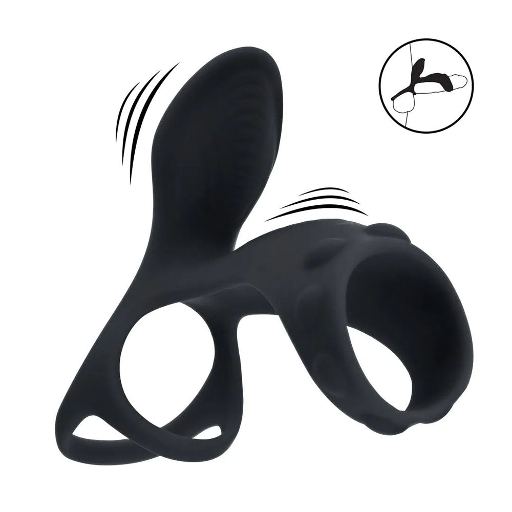 LEVELZ Vibrating Cock and Ball Ring with Shaft Loop – USB Rechargeable Vibrating Cock and Ball Ring Secondary image