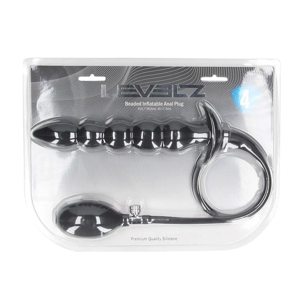 Levelz Beaded Inflatable – 12 cm Smooth Silicone Anal Plug > Anal Range > Tunnel and Stretchers