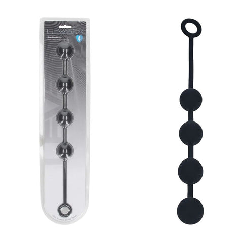 Levelz Large Round Silicone Anal Balls 40.5 cm Length 40 mm Diameter Black > Anal Range > Anal Beads