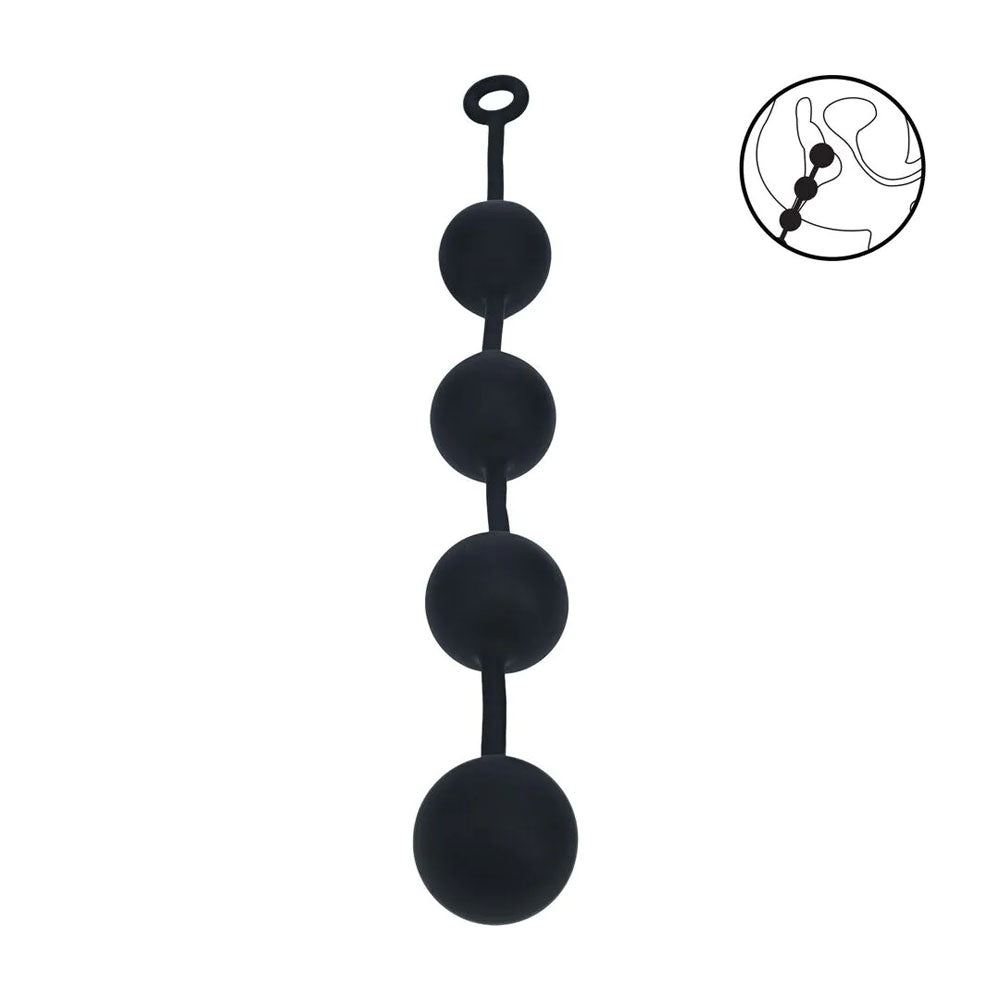 Levelz Round Anal Balls XXL (60mm, 52.5cm) – Extra Large Silicone Anal Beads > Anal Range > Oversized Anal Toys