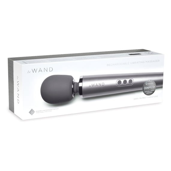 Le Wand Grey Rechargeable Massager with 10 Speeds and 20 Vibration Patterns Default Title Electric Massager