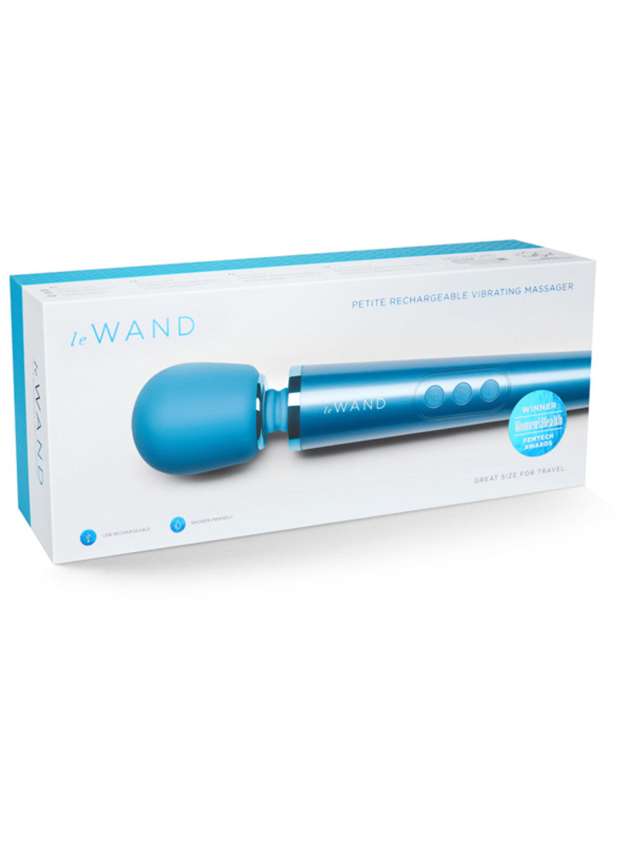 Le Wand Petite Rechargeable Blue Vibrating Massager Device Default Title Electric Massager