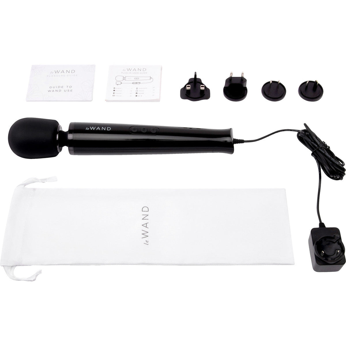 Le Wand Plug-In Black Powerful Vibrating Massager with 8-Foot Cord > Sex Toys > Massage Wands