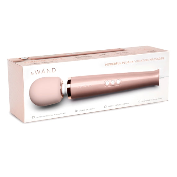 Le Wand Plug-In Rose Gold Powerful Vibrating Massager with 8-Foot Cord Default Title Electric Massager