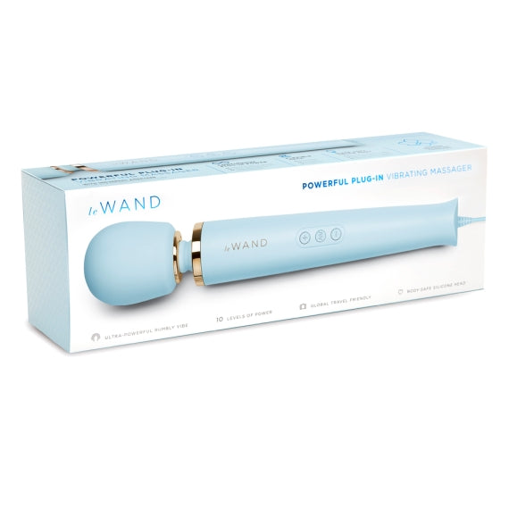 Le Wand Plug-In Vibrating Massager Retro Sky Blue Adult Toy Default Title Electric Massager