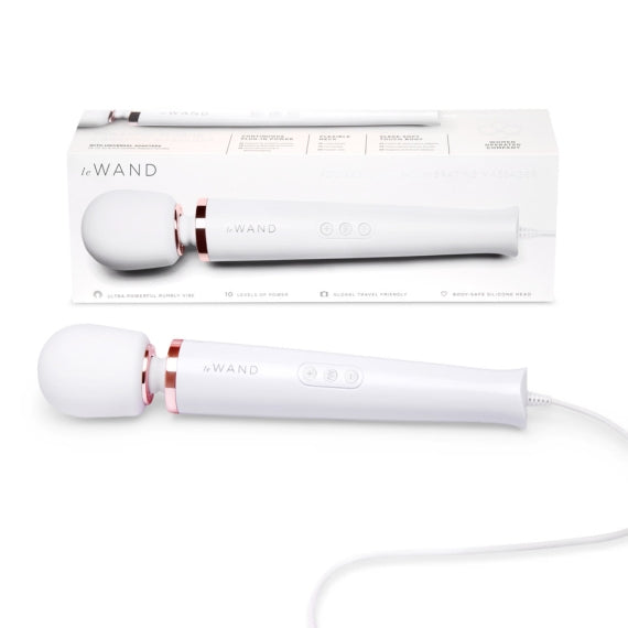 Le Wand Plug-In Vibrating Massager Classic White Design Default Title Electric Massager