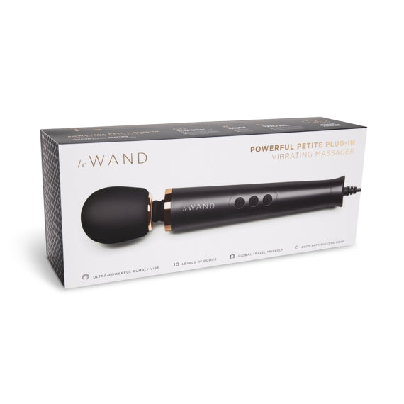 Le Wand Powerful Petite Plug In Vibrating Massager Black Default Title Electric Massager