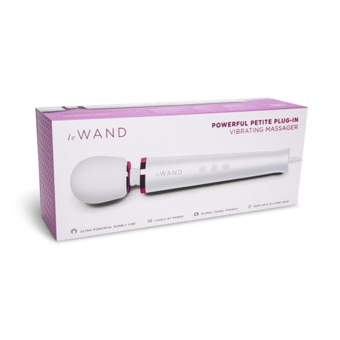 Le Wand Powerful Petite Plug-In Vibrating Massager White Default Title Electric Massager