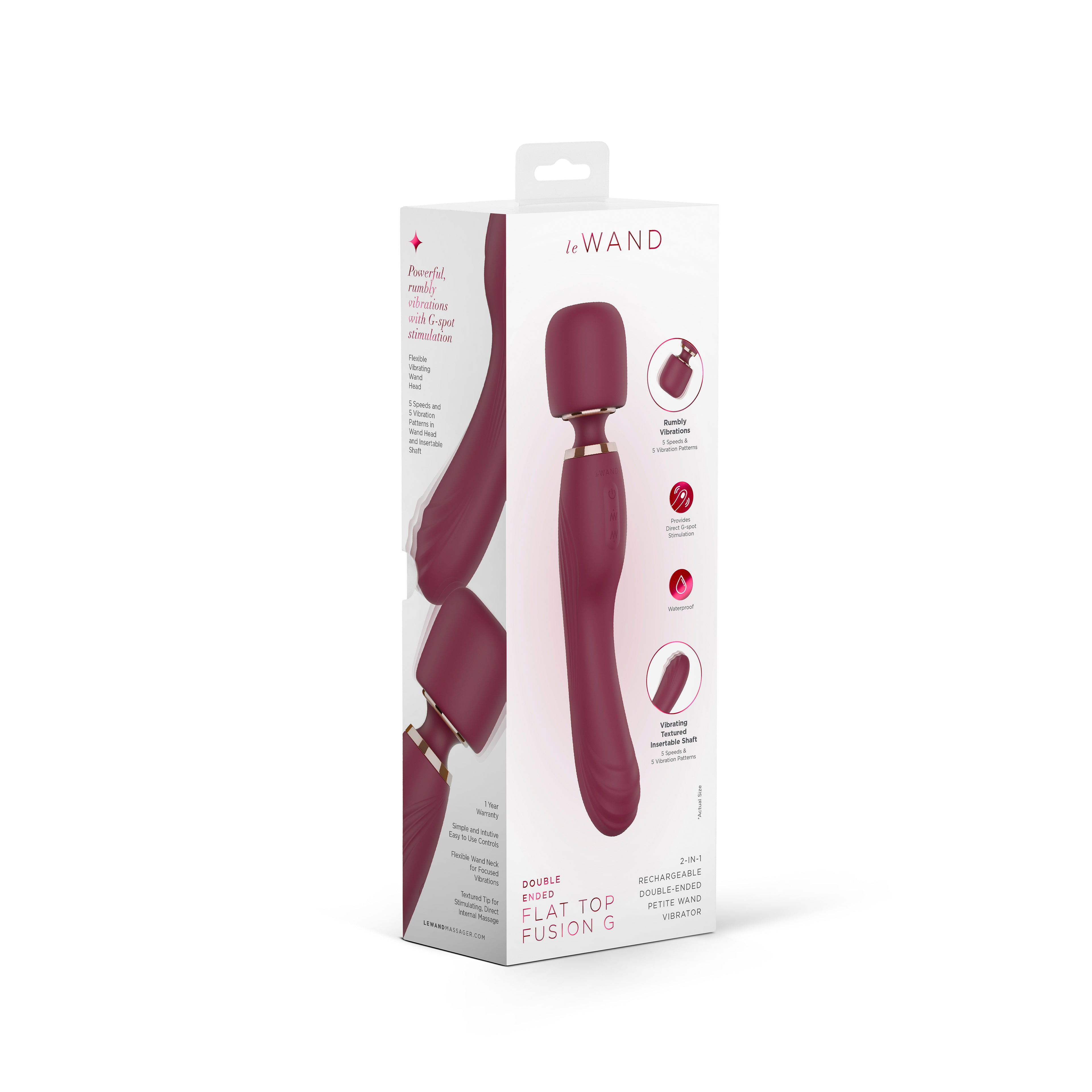 Le Wand Flat Top Fusion G Vibrator – Dual-Stimulation Design Intimate Massager Default Title > Vibrators > Ladies > Rabbit