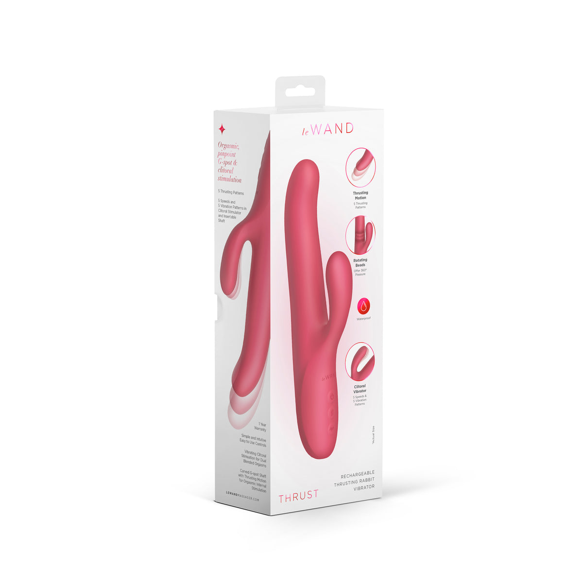 Le Wand Thrust Vibrator Ergonomic Design Powerful Motor Default Title DONGS Thrusting