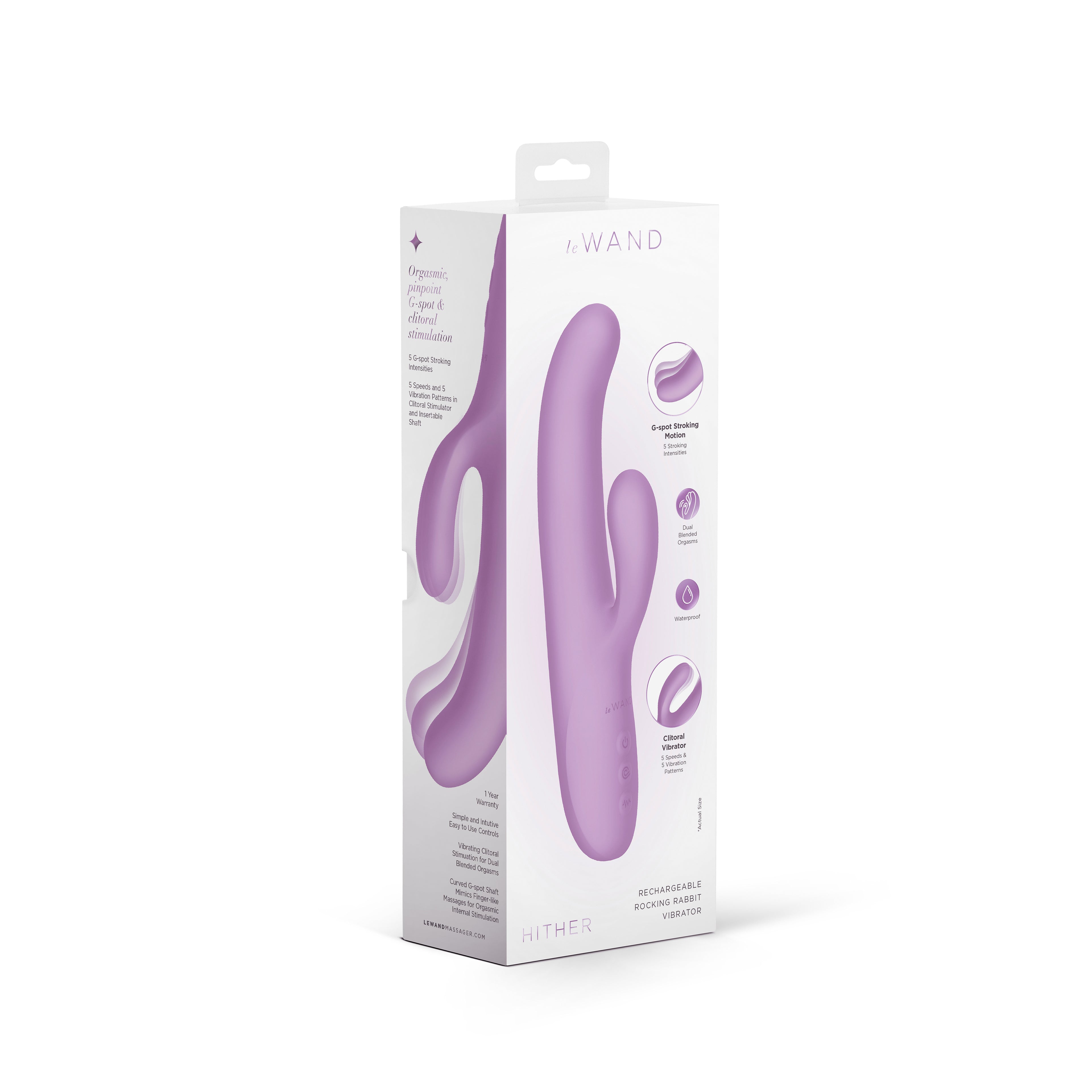 Le Wand Hither Vibrator – Dual Stimulation with Angled Shaft Precision Vibrator Default Title > Vibrators > Ladies > Rabbit