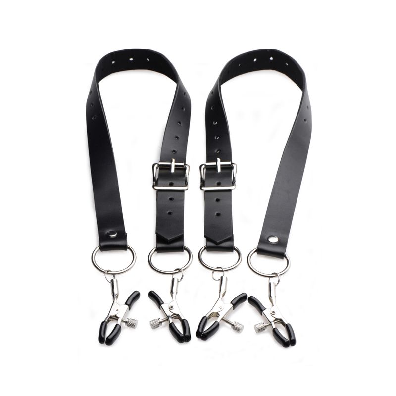 Labia Spreader Straps with Adjustable Clamps – Bondage Straps > Sex Toys > Sex Positioners