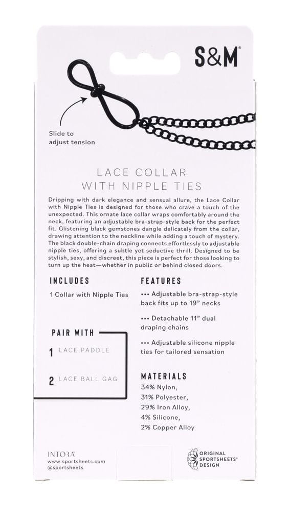 Lace Collar Choker with Adjustable Nipple Ties for Adults > Clothes > Body Jewellery