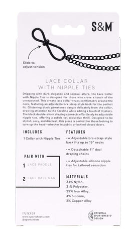 Lace Collar Choker with Adjustable Nipple Ties for Adults > Clothes > Body Jewellery