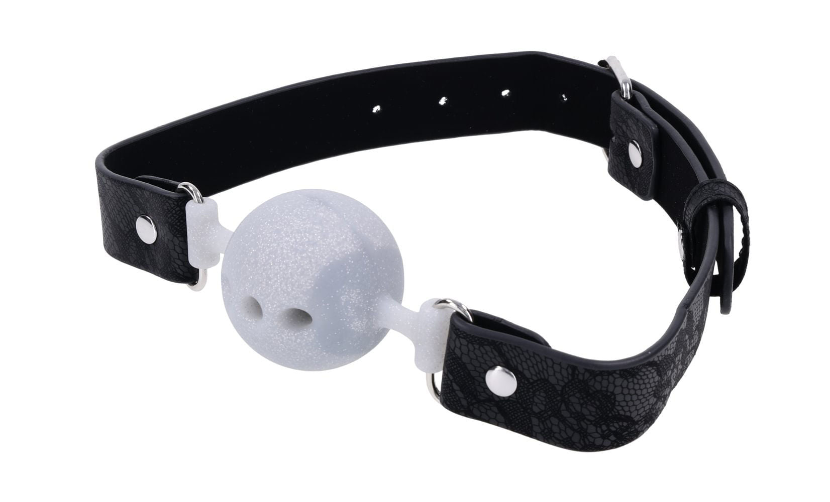 Lace Silicone Breathable Ball Gag – Soft Silicone Mouthpiece with Breathable Design Bondage Accessory > Bondage Gear > Gags and Bits