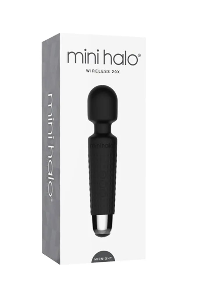 Mini Halo Midnight – Rechargeable Wand Massager with 20 Vibration Patterns Black > Vibrators > Mini Vibrators