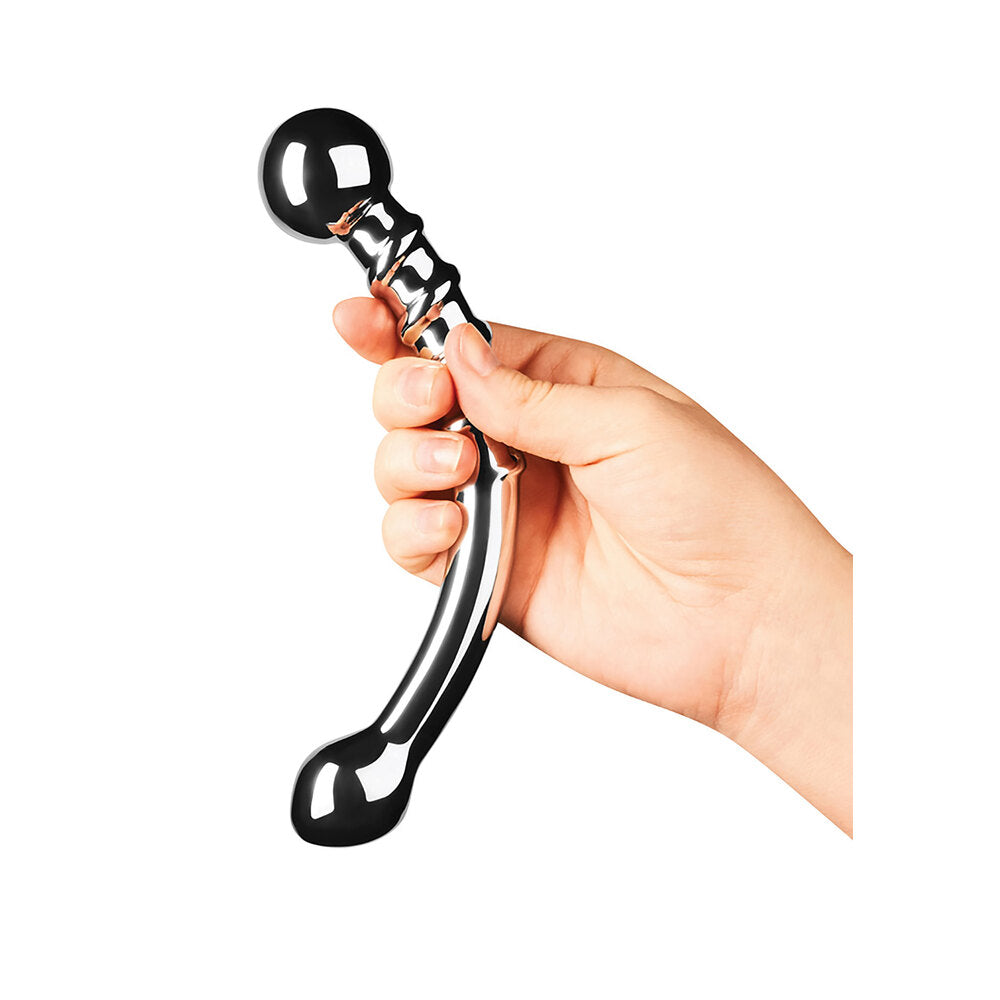 Le Wand Bow 7 Inch Stainless Steel Dildo – Sleek Curved Stainless Steel Dildo > Dildos > Neutral Dildos