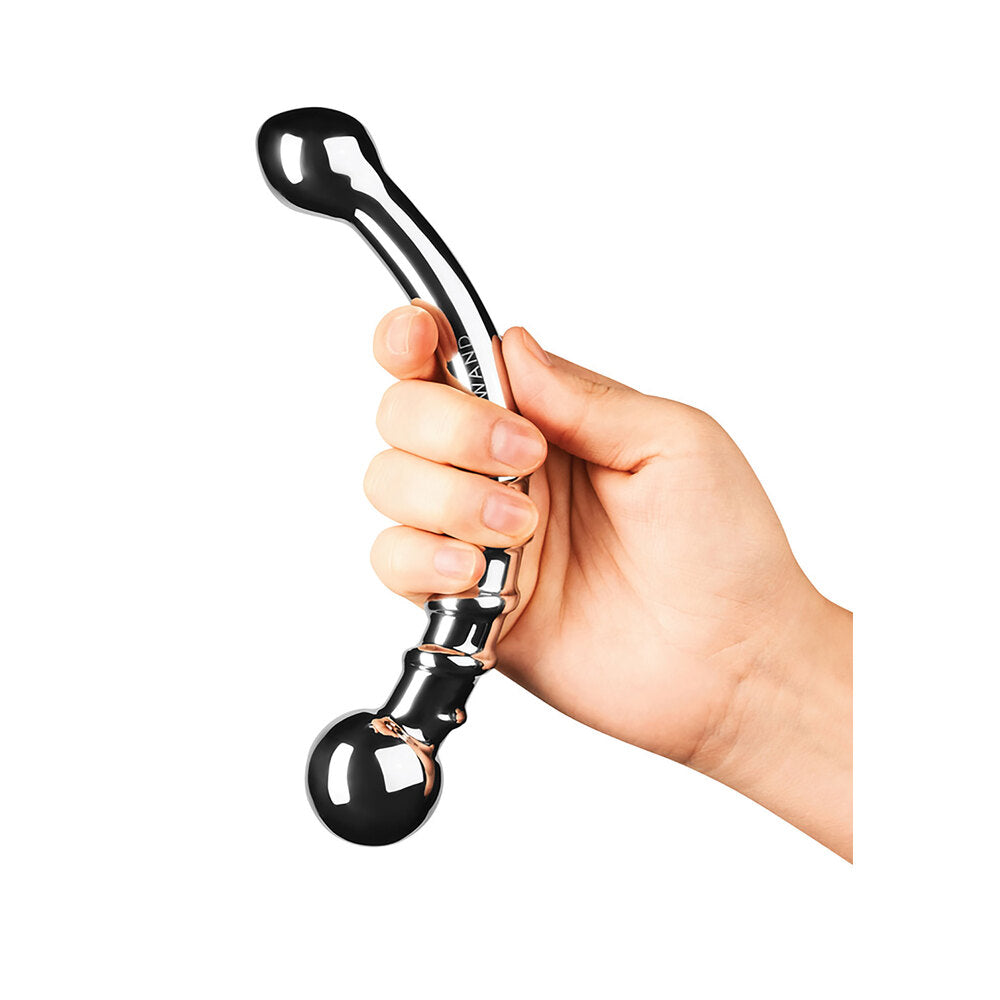 Le Wand Bow Stainless Steel Dildo – Sleek Curved Stainless Steel Dildo Secondary image