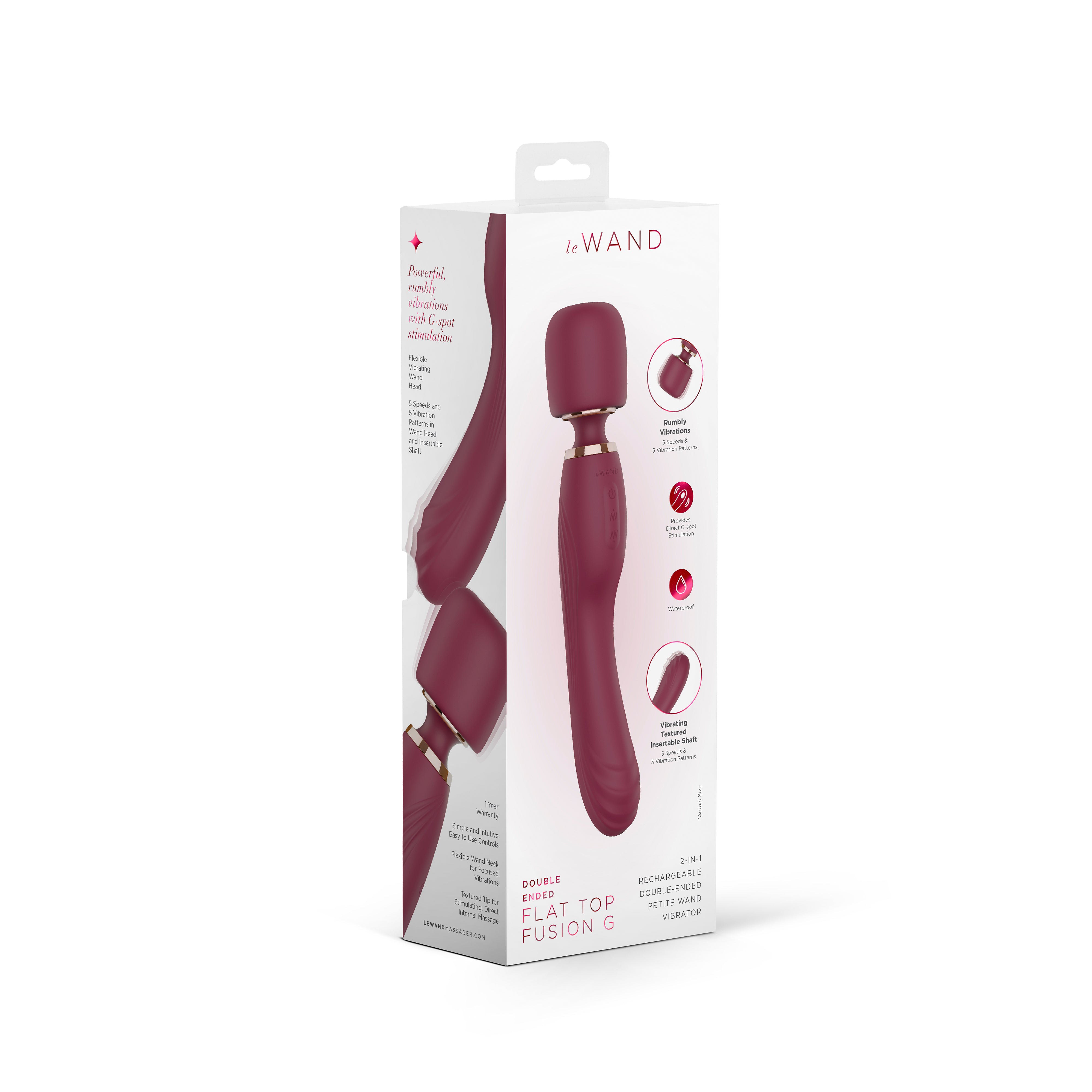 Le Wand Flat Top Fusion G Vibrator for Intimate Pleasure > Vibrators > Ladies > Rabbit Main image