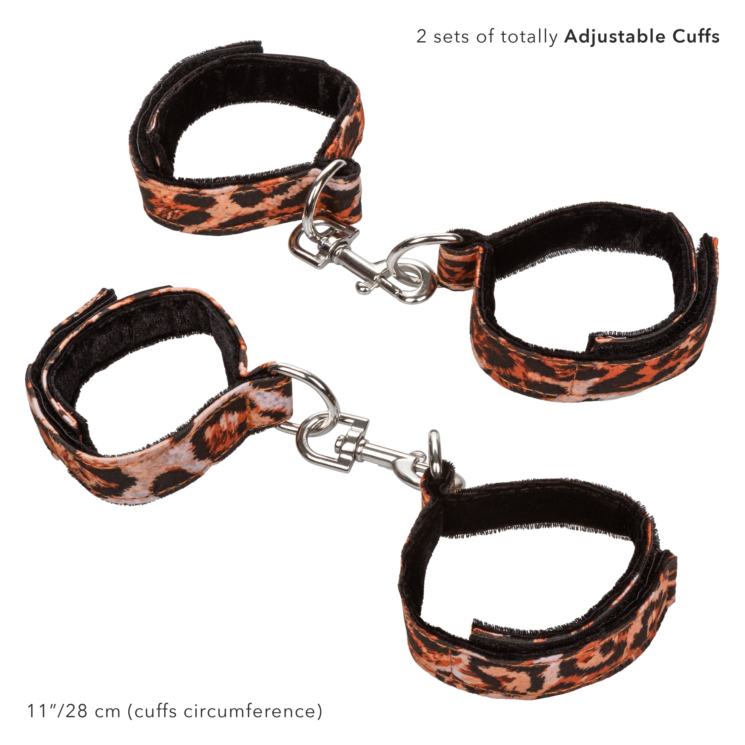 Unleashed Surrender Set Animal Print 8-Piece Travel-Ready Kink Kit with Adjustable Cuffs, Eye Mask, Ball Gag, Spreader Bar, and Roll-Up Case > Bondage Gear > Bondage Kits