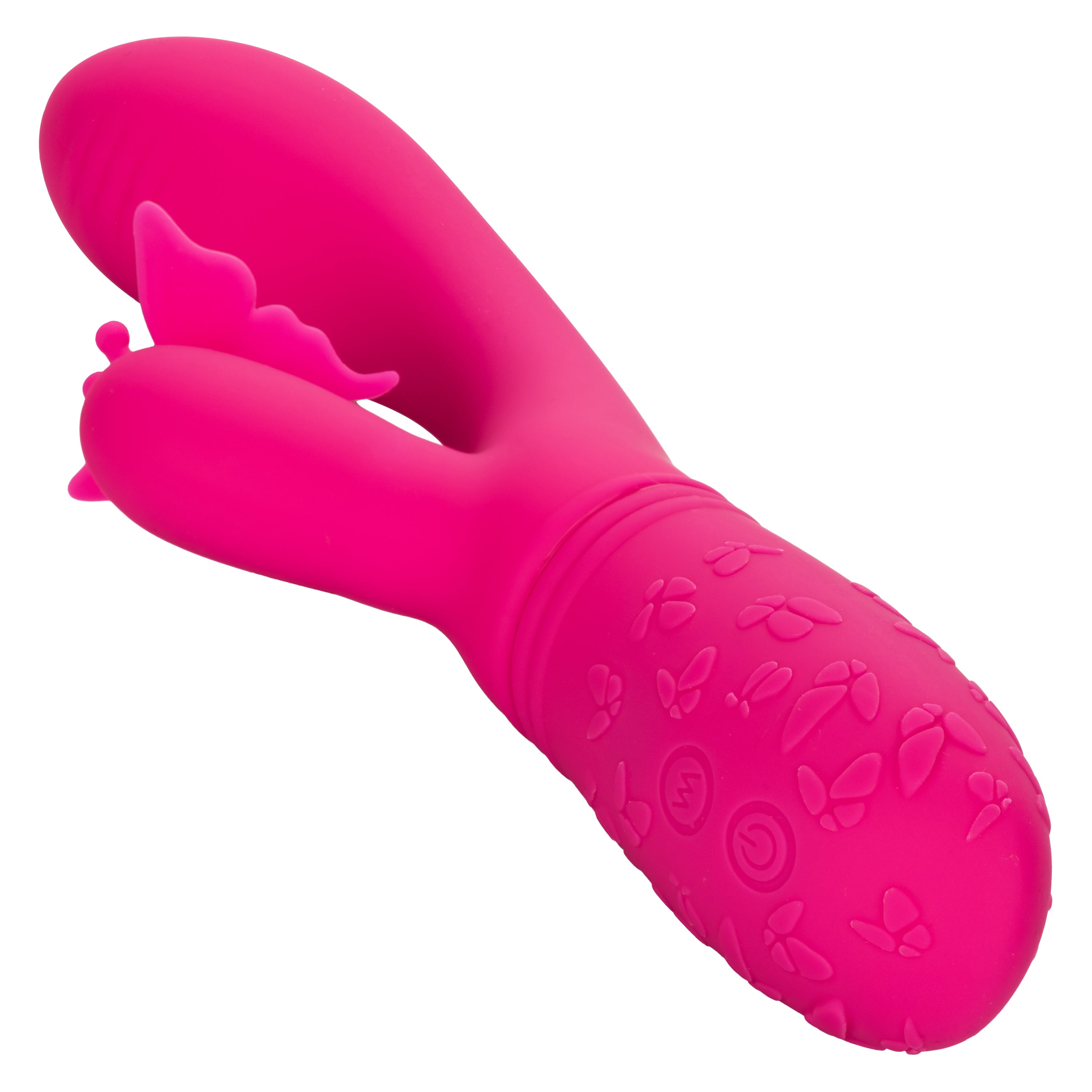 Butterfly Kiss Flutter Rechargeable Vibrator in Pink with 10 Vibration Functions and Dual Motors VIBRATORS-RABBIT