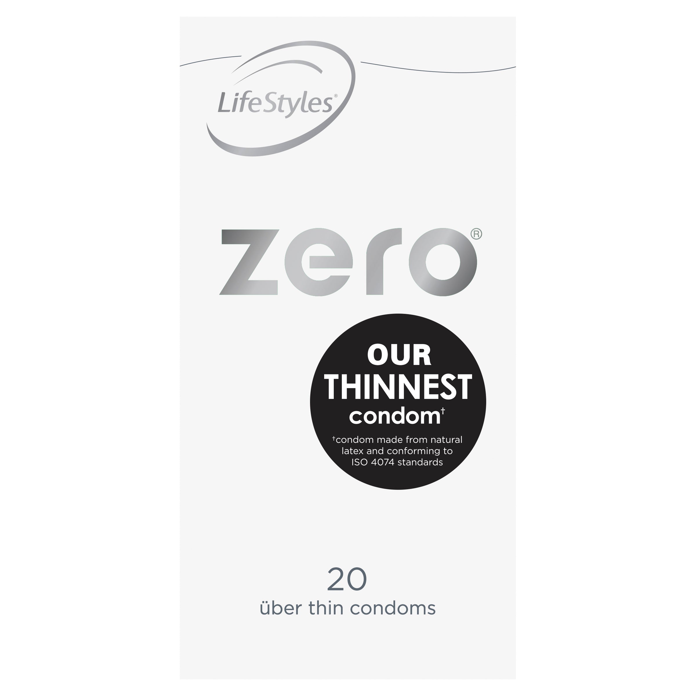LifeStyles Zero Condoms – Uber Thin Lubricated Condoms 20 Pack > Essentials > Condoms Main image