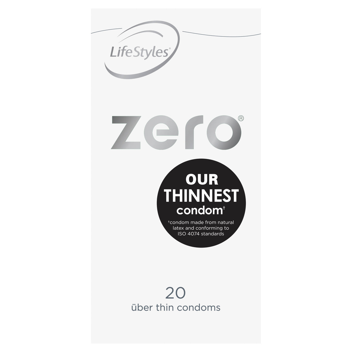 LifeStyles Zero Condoms – Uber Thin Lubricated Condoms 20 Pack > Essentials > Condoms