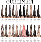 Kixies Taylor Sheer Thigh Highs Size C Black Stockings > Clothes > Hosiery > Stockings