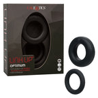 Link Up Optimum Black Dual-Density Silicone Vibrating Enhancer and Ultra-Soft Textured Support Ring > Cock Ring > Vibrating