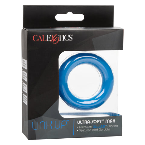 Link Up Ultra-Soft Max Neon Blue Silicone Enhancer Ring COCK RINGS