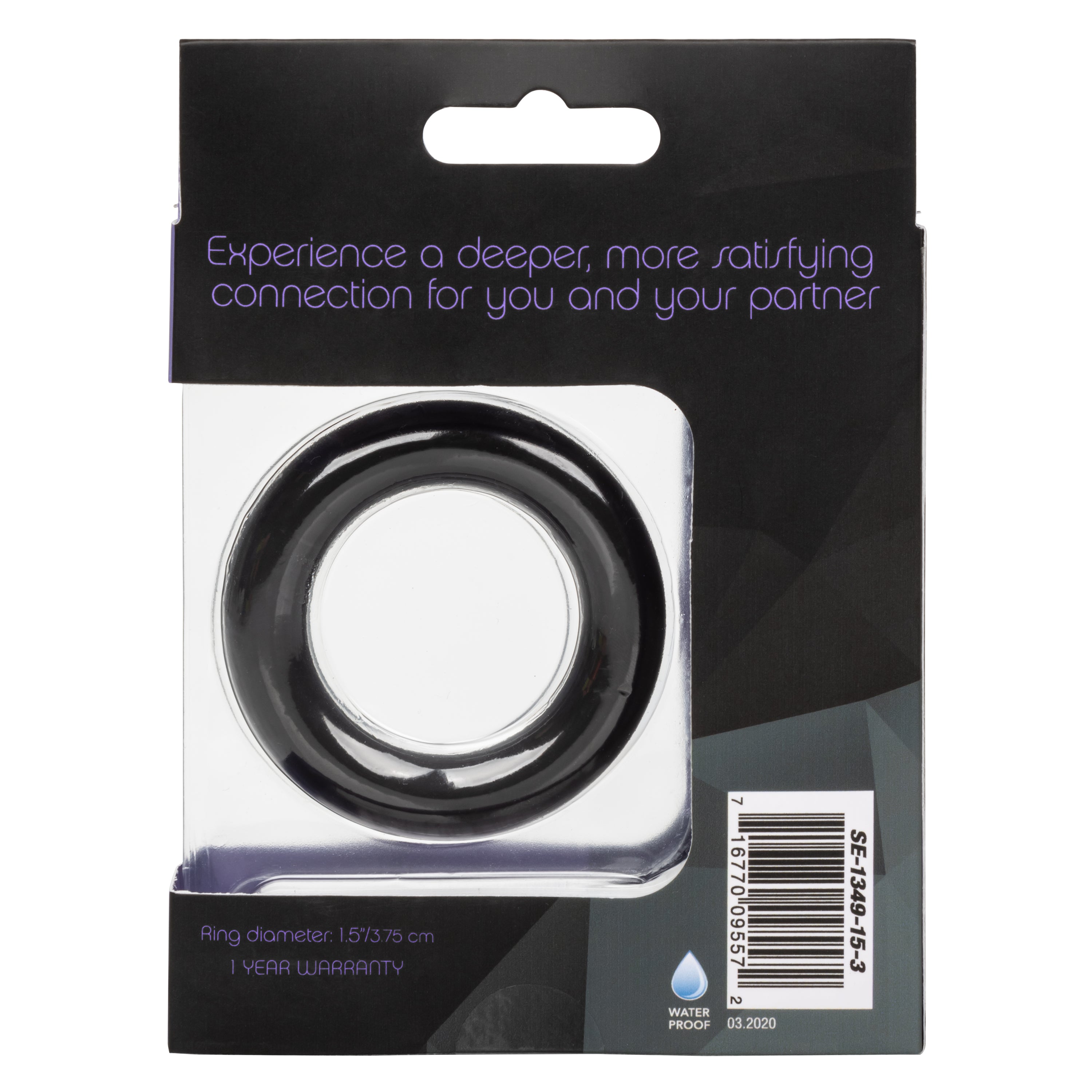 Link Up Ultra-Soft Verge Black Premium Silicone Stretchy Enhancer Ring COCK RINGS