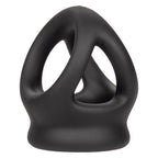 Alpha Liquid Silicone Dual Cage and Ring Black Stretchy Enhancer Cock Ring > Cock Ring > Sling