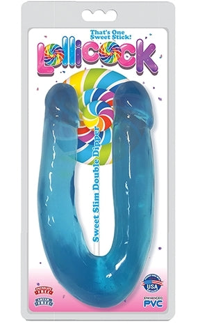 Lollicock Sweet Slim Double Dipper Berry Blue Ultra Premium PVC Tapered U-Shape Design > Dildos > Double Dildos Main image