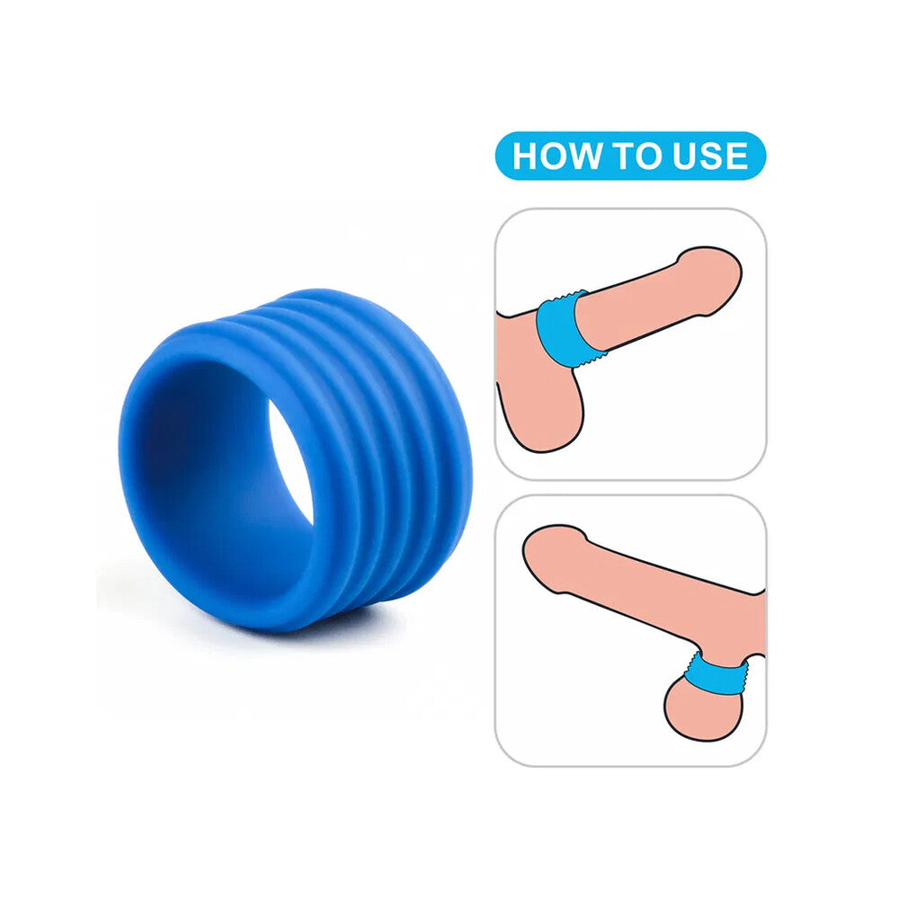 Deep Rib Grip Ring – Silicone Stretch Grip Ring > Cock Ring > Single Main image