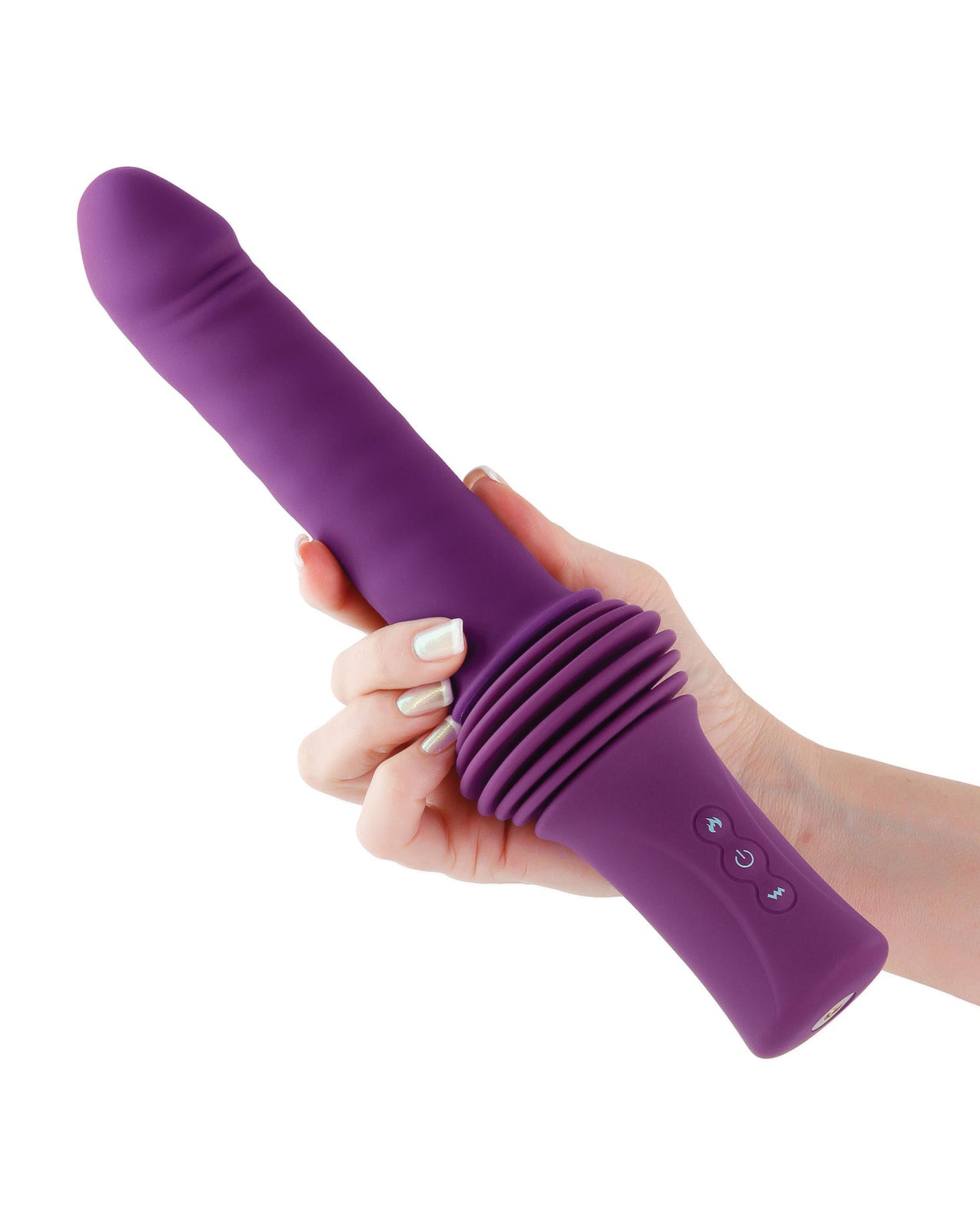 Inya Super Stroker 7 Inch thrusting Vibrator Purple > Dildos > Thrusting Dildos