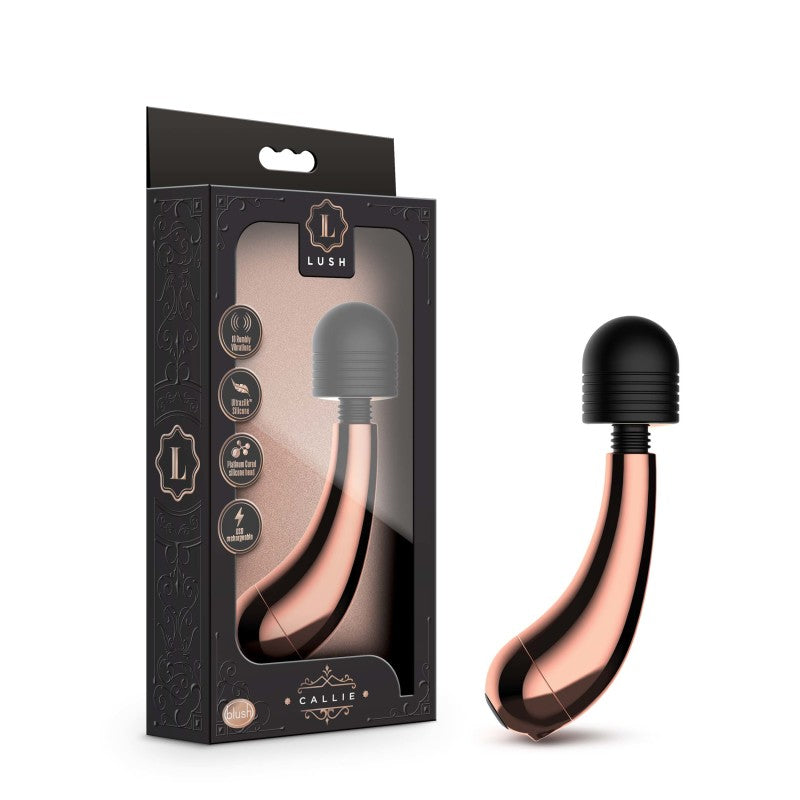 Lush Callie USB Rechargeable Mini Massager Wand with Rose Gold Accents Compact Design > Sex Toys > Mini Massagers