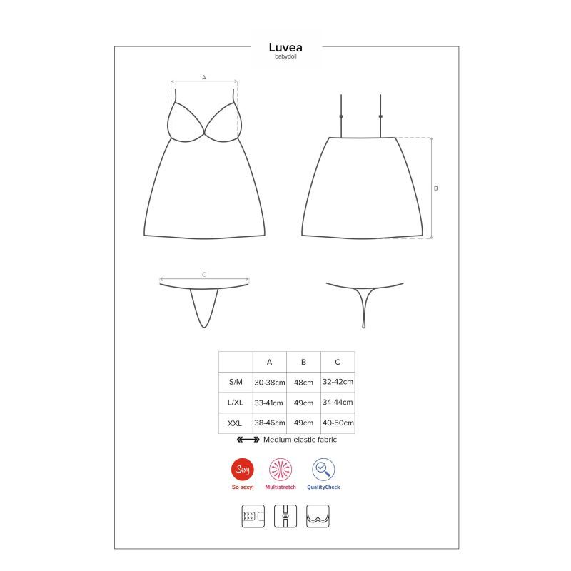 Luvae Black Babydoll Lingerie with Exposed Back and Jewels > Clothes > Babydolls