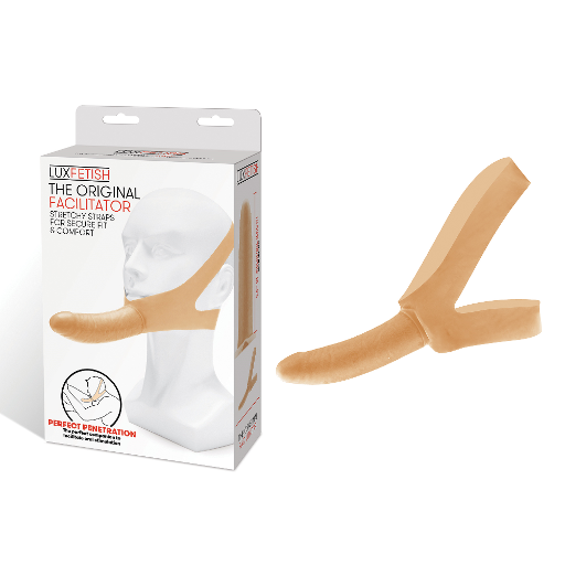 Lux Fetish The Original Facilitator Cream 5.5 Inch Realistic Dildo with Adjustable Head Straps > Bondage Gear > Gags and Bits Main image