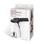 Lux Fetish Unisex Black Vibrating Hollow Strap-On Dildo 6" inch > Dildos > Hollow Strap Ons