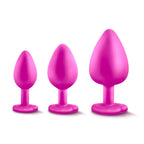 Luxe Bling Plugs Training Kit Pink with White Gems