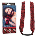 Scandal Bar Gag with Black PVC Plastic Bar and Red Black Brocade Double-Padded Strap > Bondage Gear > Gags and Bits